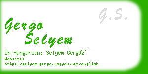 gergo selyem business card